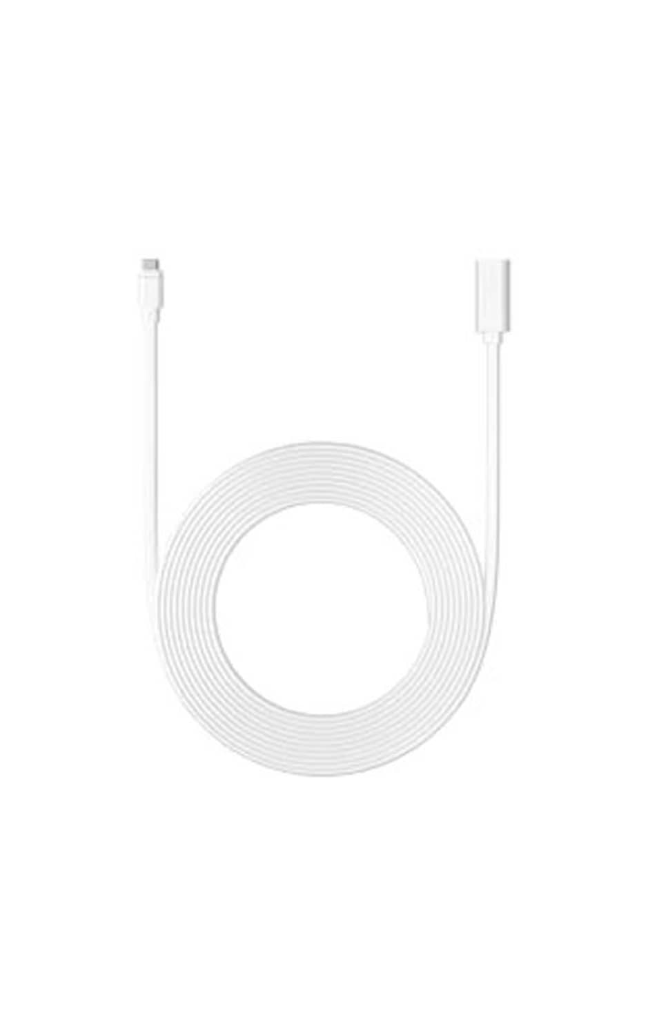 White coiled USB-C extension cable with two exposed USB-C connector ends