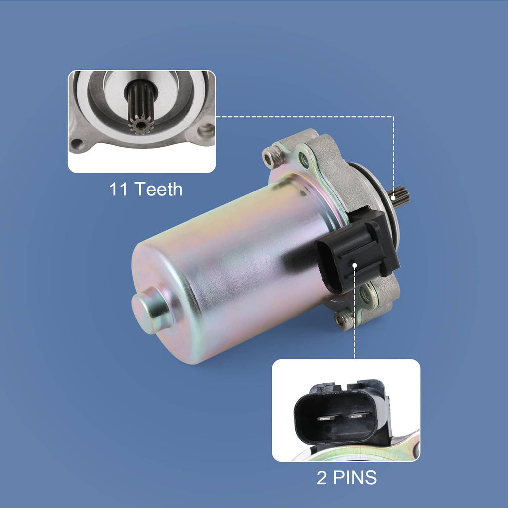 Shift motor assembly with 11-tooth gear and 2-pin connector, metal canister