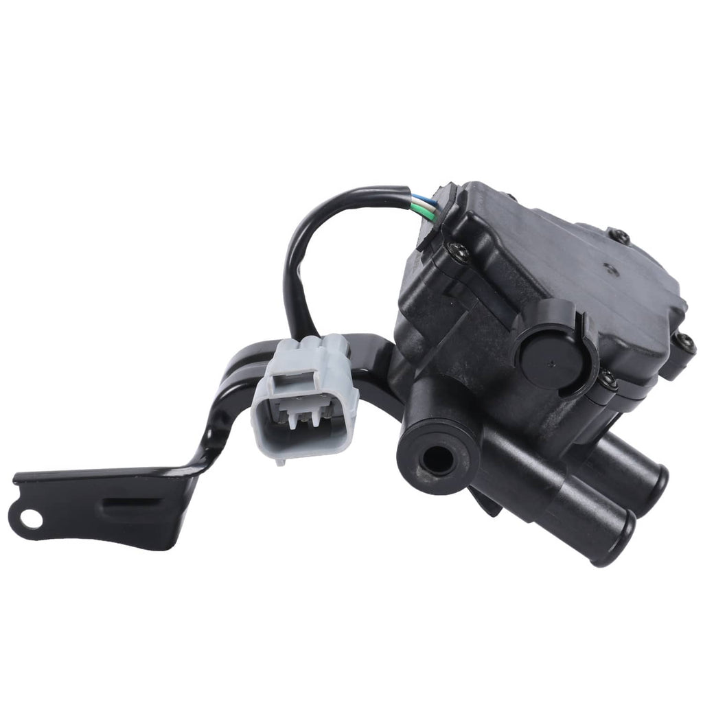 Heater coolant control valve with round coolant outlets and gray 5-pin connector