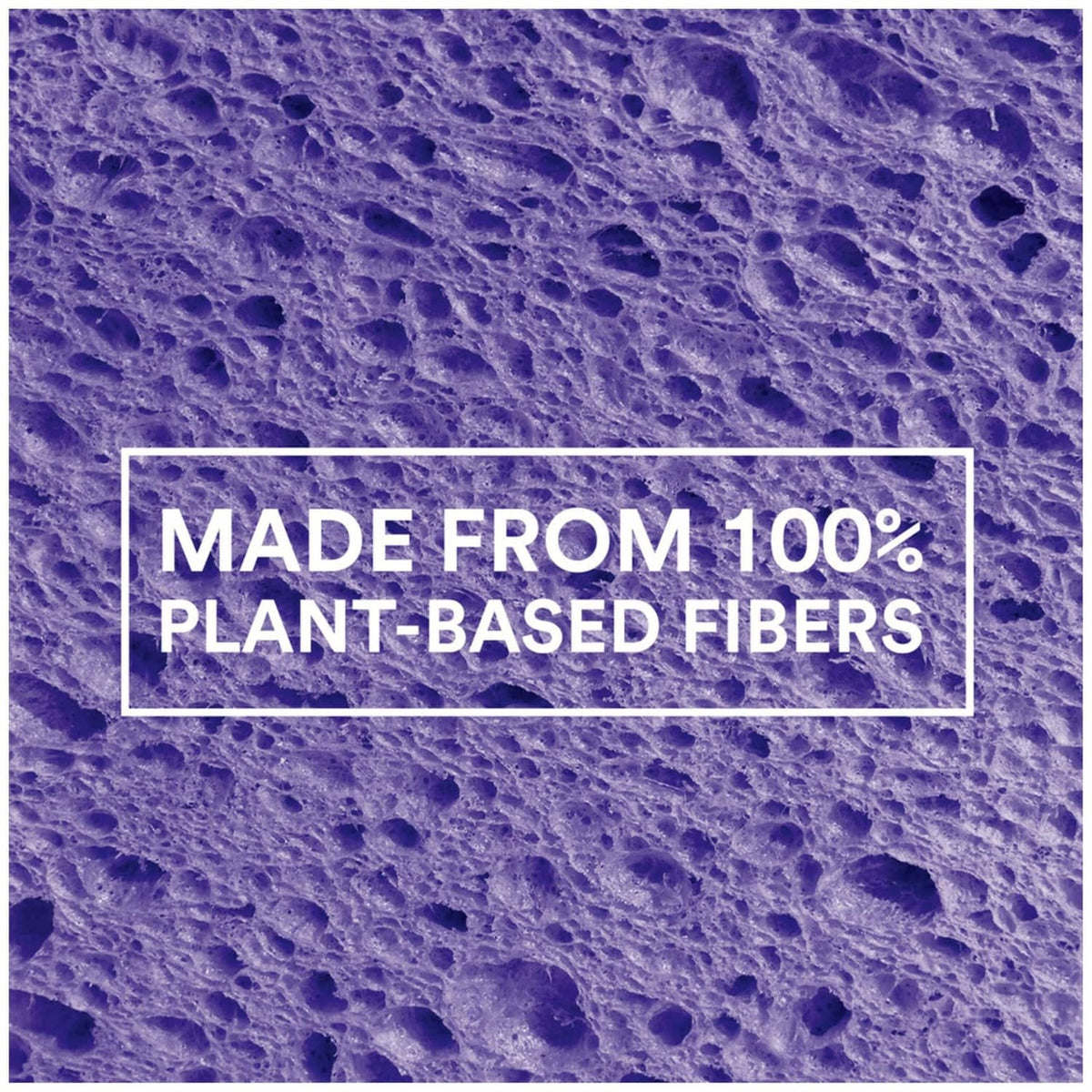 Purple sponge pad with dense, porous scrub-texture surface