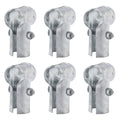 Galvanized end rail clamp fittings, silver steel with bolt hole and curved pipe end