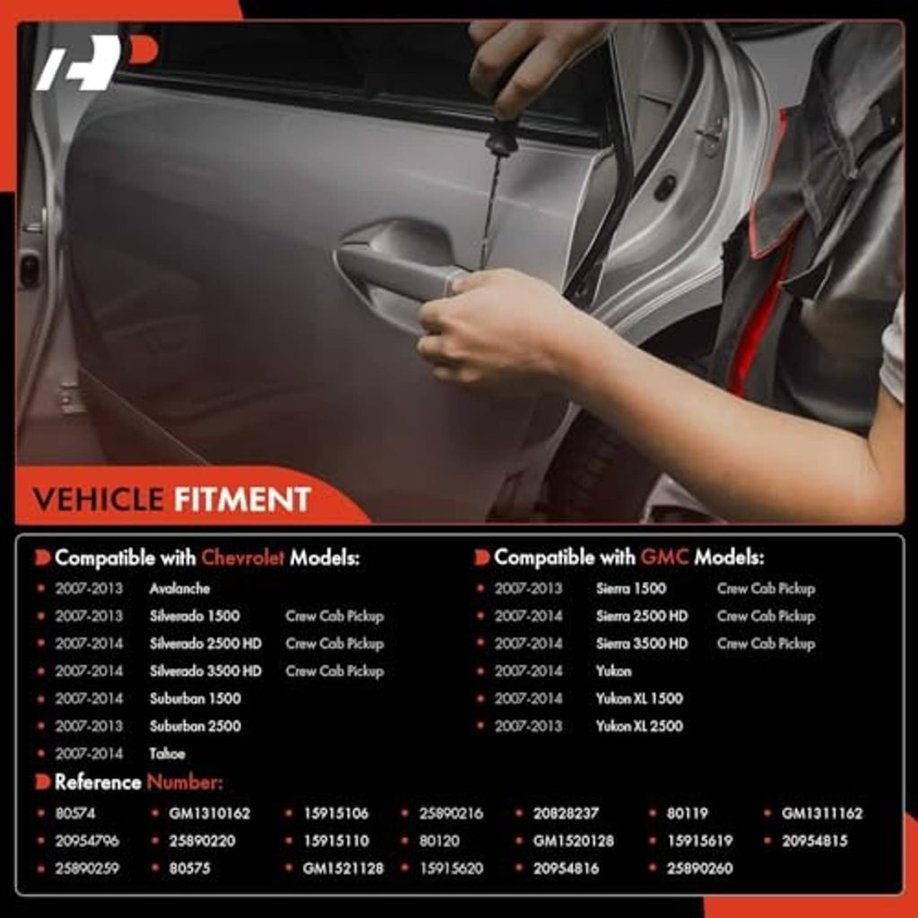 Exterior door handle installation on vehicle door panel with textured black handle