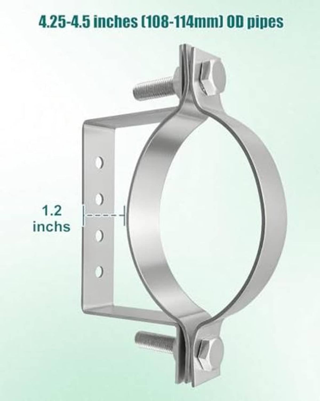 4-inch split-ring pipe hanger bracket for 4.25–4.5 in OD pipes