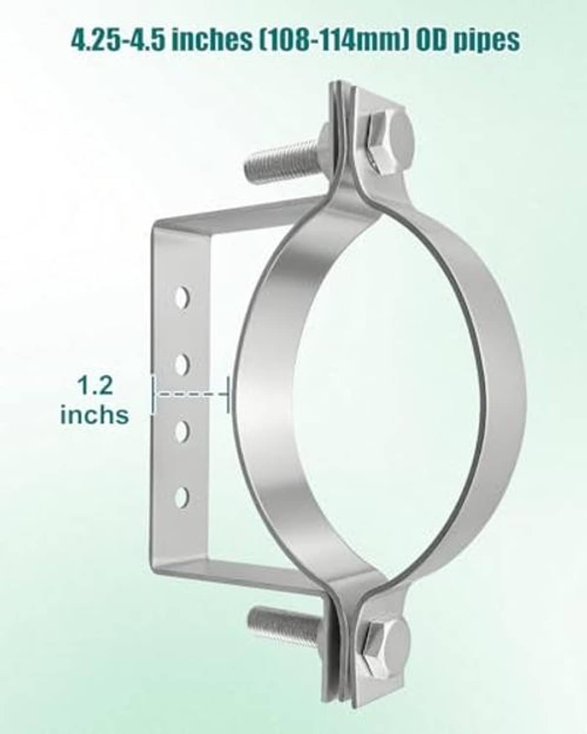 4-inch split-ring pipe hanger bracket for 4.25–4.5 in OD pipes