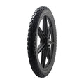Flat-free replacement tire and wheel with black tread and dark spoke rim