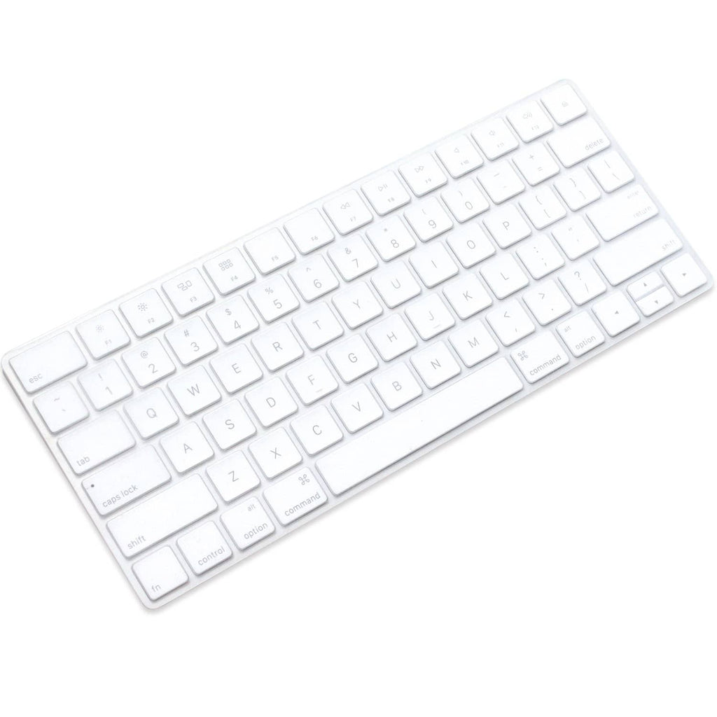 Transparent silicone keyboard cover covering keys and trackpad area