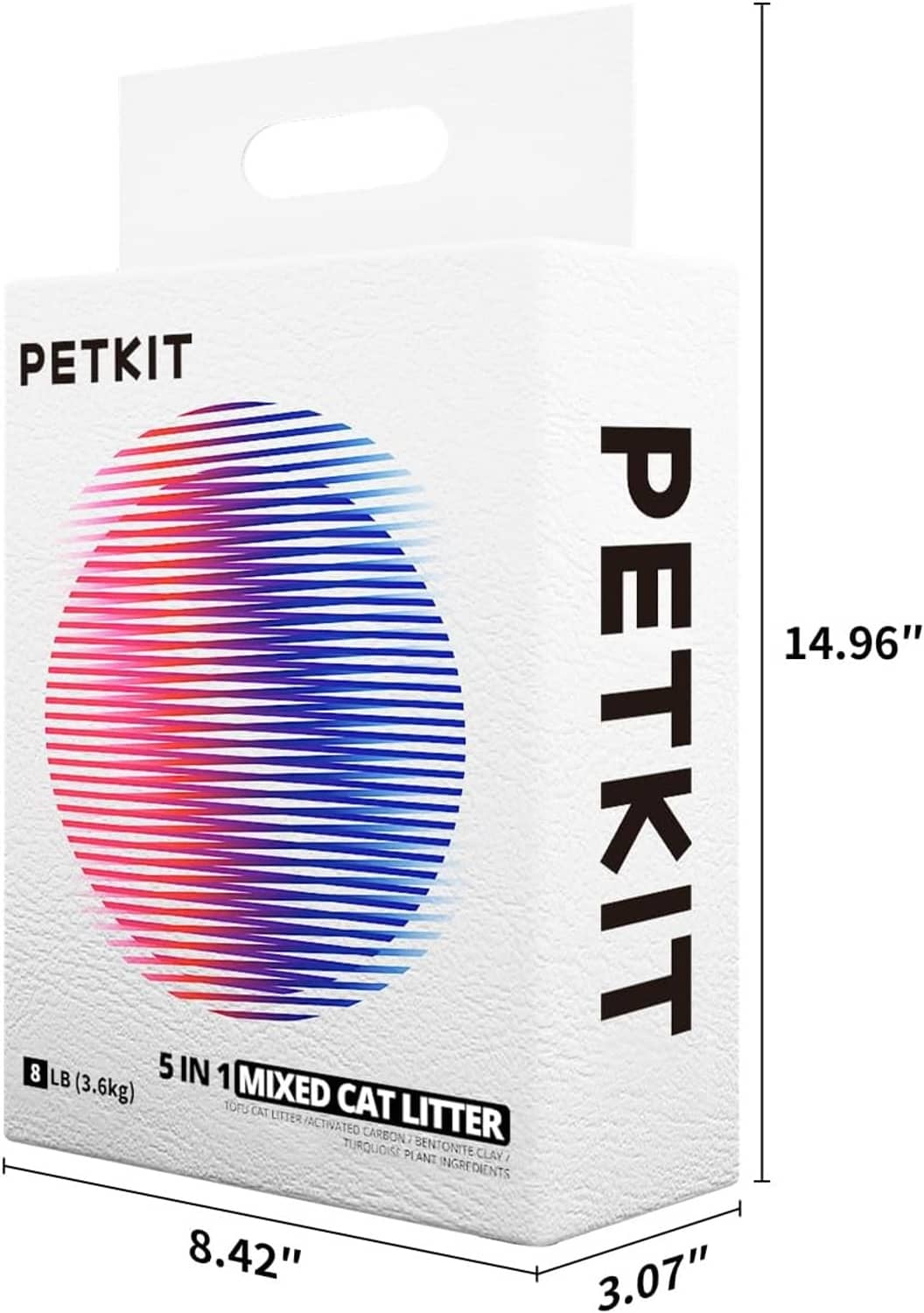 PETKIT PETKIT 5-in-1 mixed cat litter bag, red-blue oval logo
