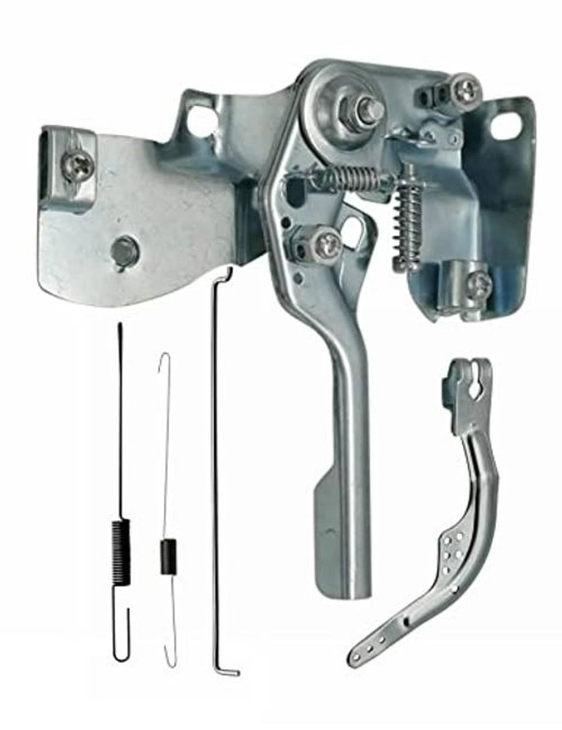 Throttle control linkage assembly set with lever, bracket, springs, and pins