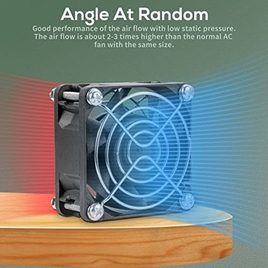 60mm EC cooling fan with black frame, airflow shown from the front