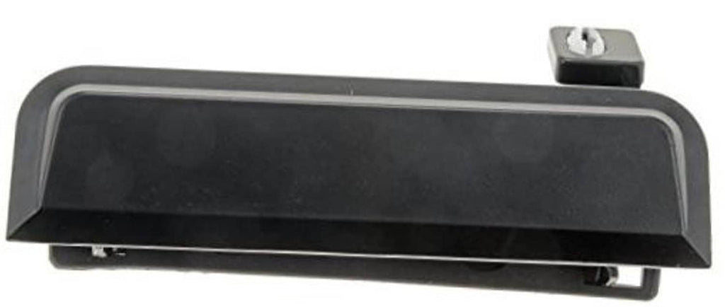 Exterior door handle for driver-side (LH), dark gray/black, rectangular bezel