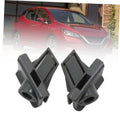 Bumper to fender bracket retainer clips, 2-piece set, dark gray plastic, left and right