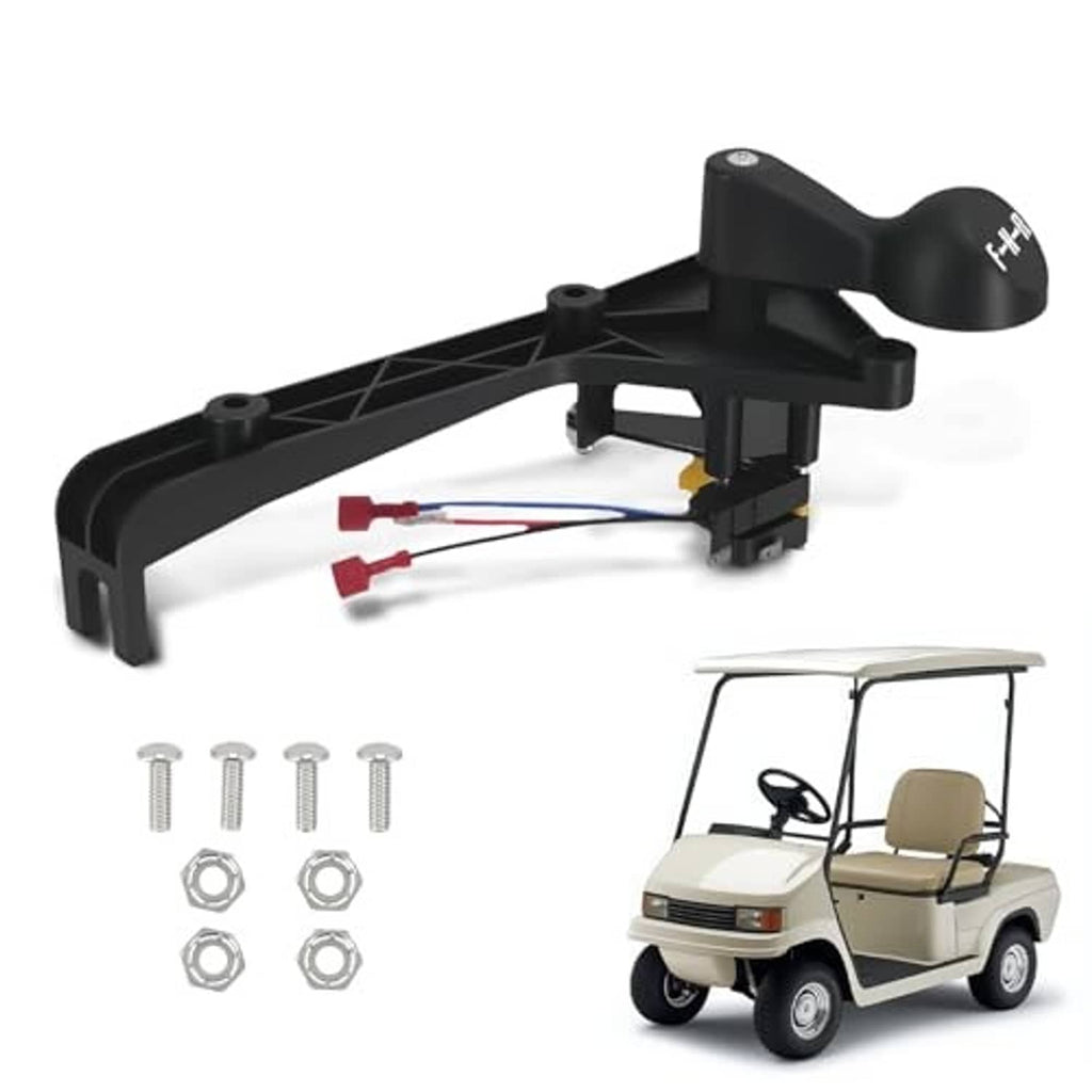 Black forward and reverse shifter assembly with handle, linkage, and included mounting hardware