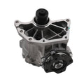 Transfer case assembly with central splined gear and front output flange
