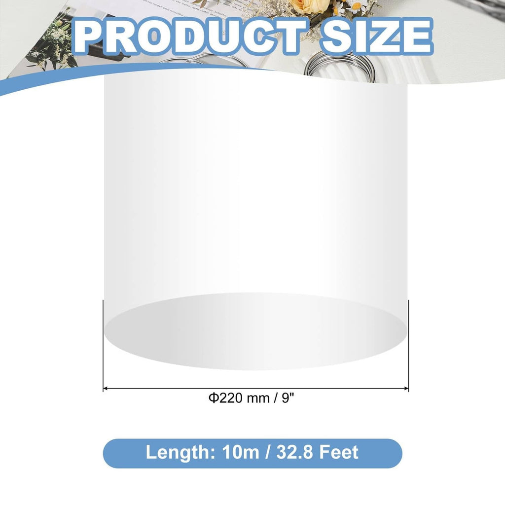 Flexible clear air conditioner blowing bag, 9 in diameter and 32.8 ft length