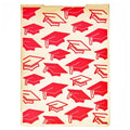 Graduation cap embossing folder sheet with red cap patterns for card making