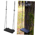 Climbing stick aider single-step platform with two suspension cords and textured anti-slip footpad