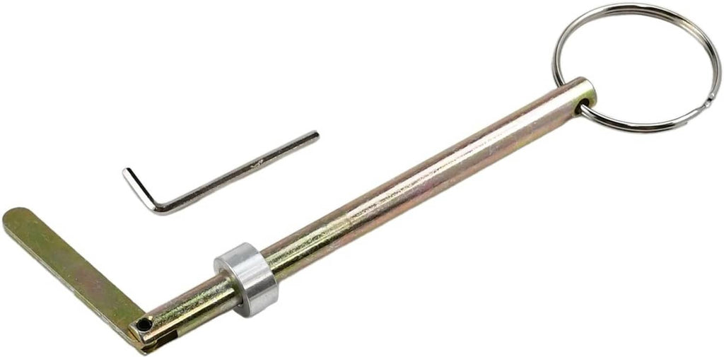 Emergency elevator drop key tool with long metal shaft and key ring loop