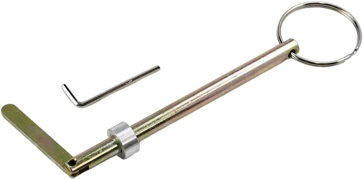 Emergency elevator drop key tool with long metal shaft and key ring loop