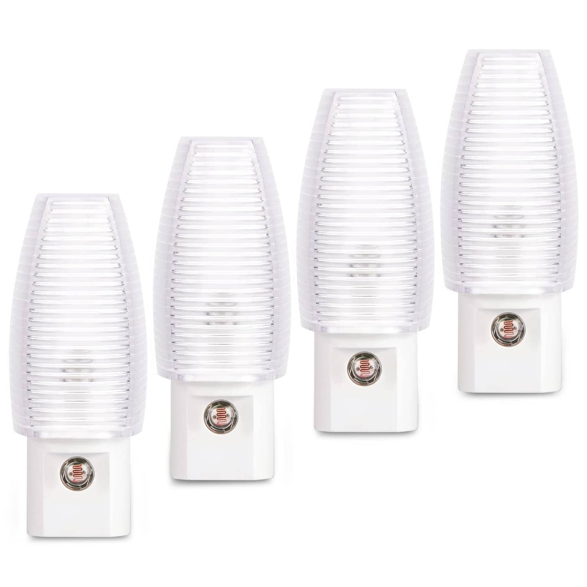 Emotionlite plug-in LED night light with warm white translucent lamp head, set of 4