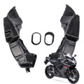 Motorcycle ram air intake ducts in black plastic with two O-ring seals included