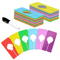 Closet rack dividers set with 6-color rectangular pieces and cutout for hanging rods