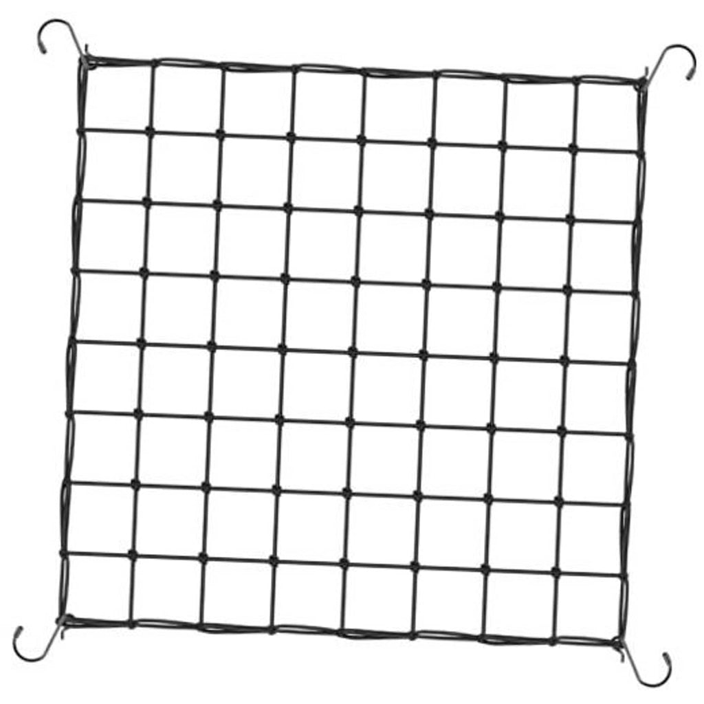 Square grid scrog trellis netting panel with four metal corner hooks