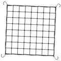 Square grid scrog trellis netting panel with four metal corner hooks