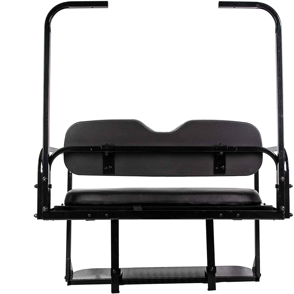 Folding rear seat cushion pad with roof frame, black padded backrest and cushioned seat