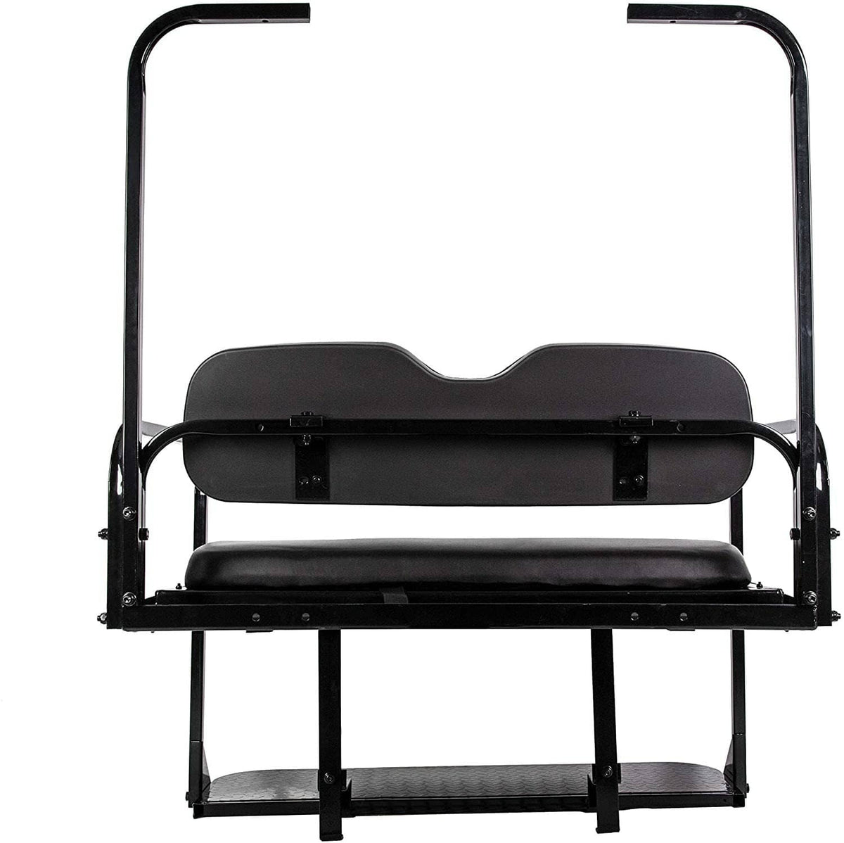 Folding rear seat cushion pad with roof frame, black padded backrest and cushioned seat