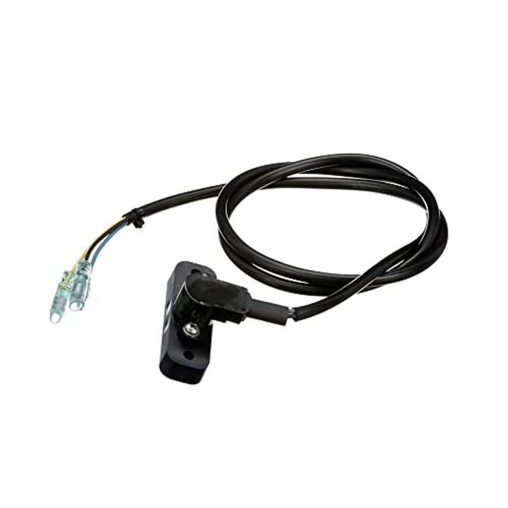 Marine trim sender wiring harness with black sensor module and two-wire connector
