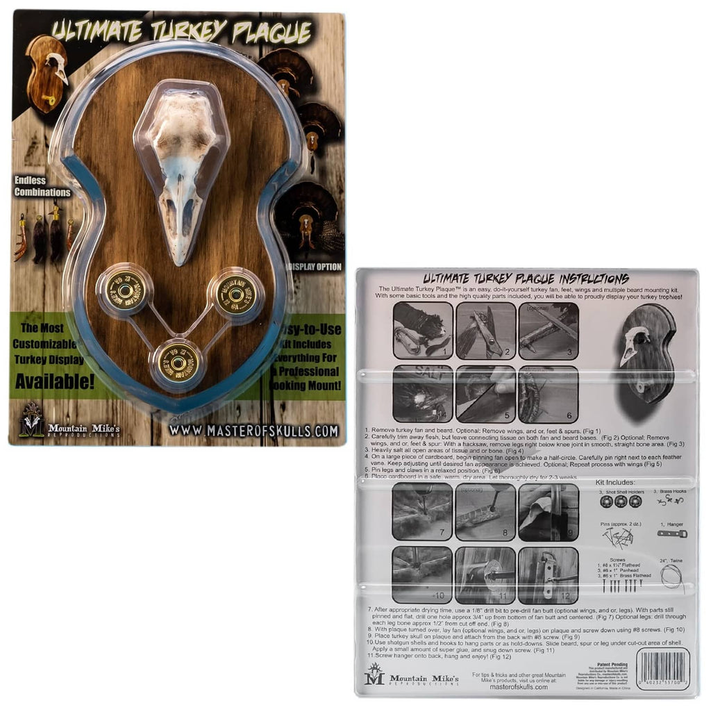 Ultimate turkey plaque kit package with blister tray and instruction sheet
