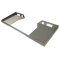 Gray metal quick tach style hollow mount adapter plate for skid steer loaders