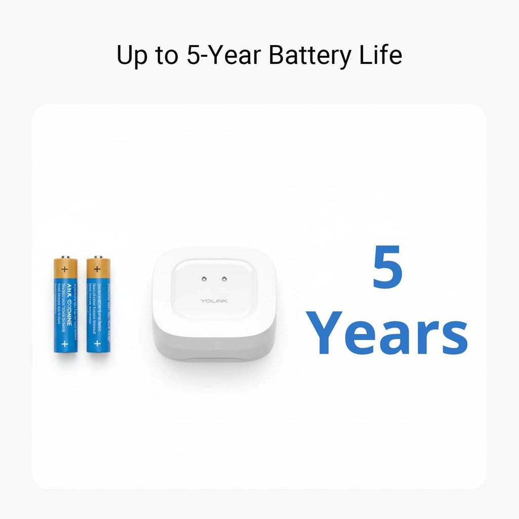 White water leak sensor with included batteries