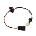 Headlight wiring harness with red/green/black wires and plug connectors
