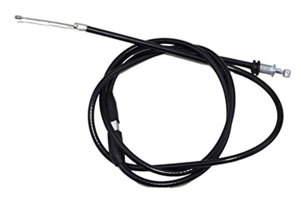 Black thumb throttle cable with braided housing and metal adjuster ends