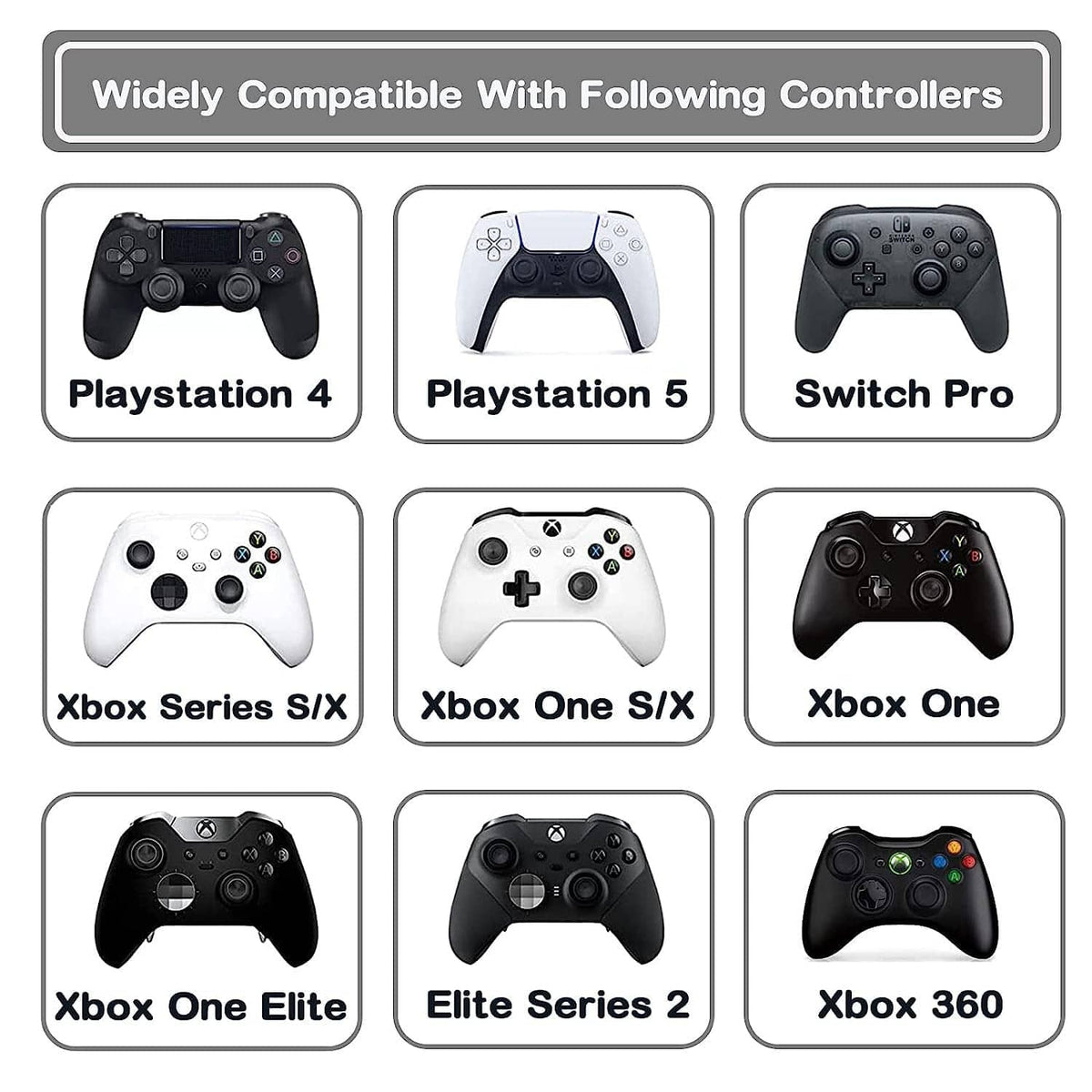 Aim assist thumbstick rings compatibility icons for game controllers