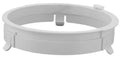 White ABS air conditioner exhaust duct connector ring with 3 mounting tabs