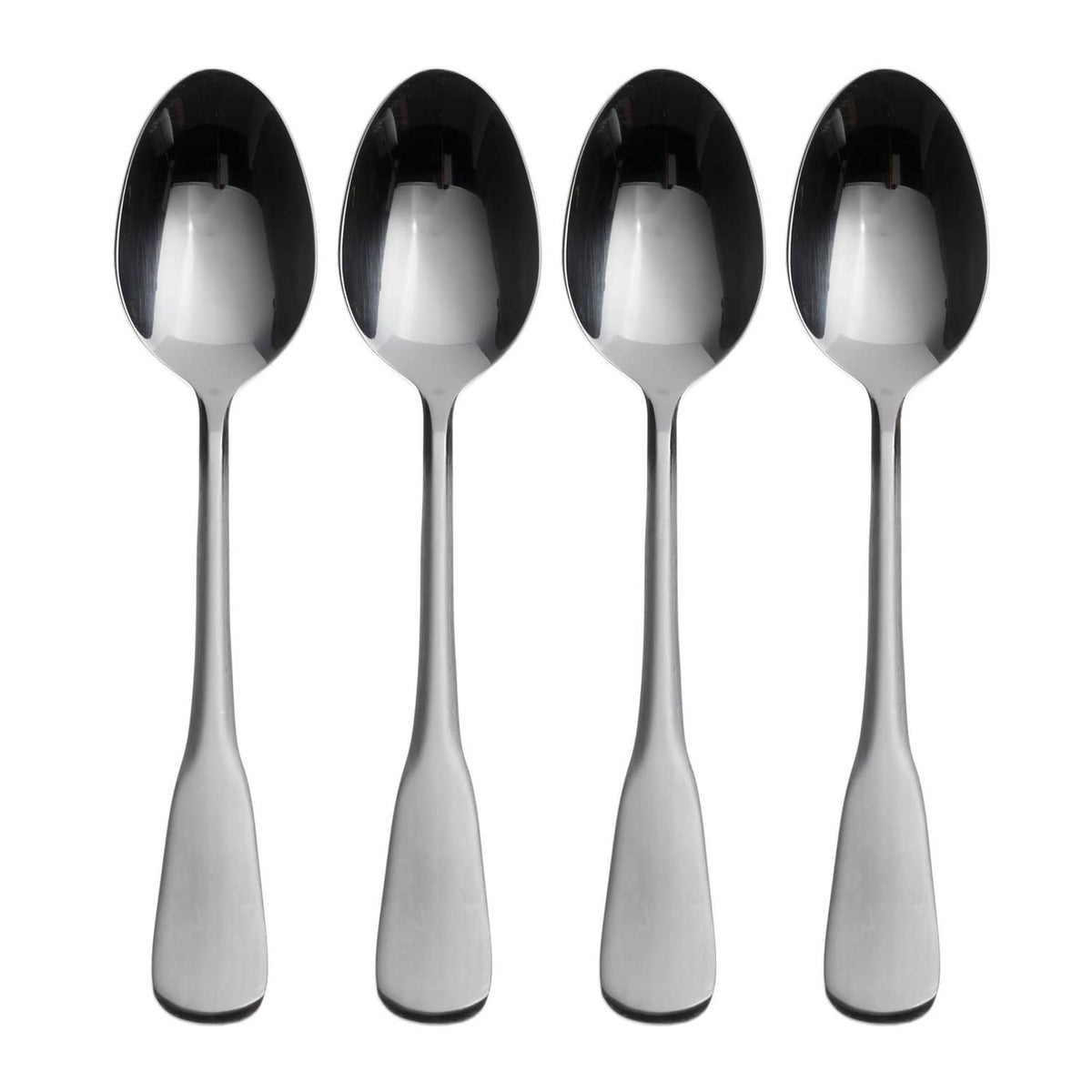 Oneida Colonial Boston teaspoons set of 4, polished silver oval bowls and long handles