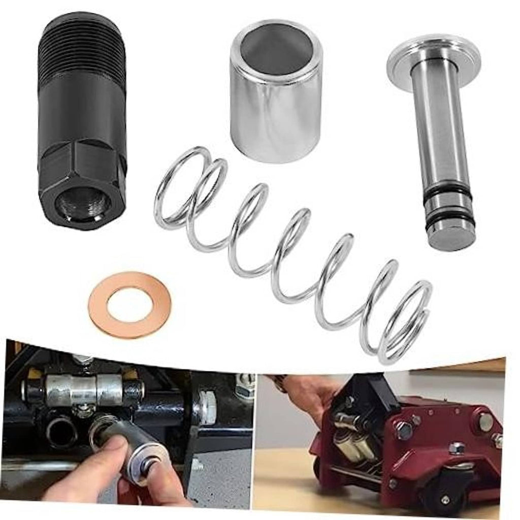 Floor jack pump piston kit: black housing, spring, metal cylinder, plunger seal