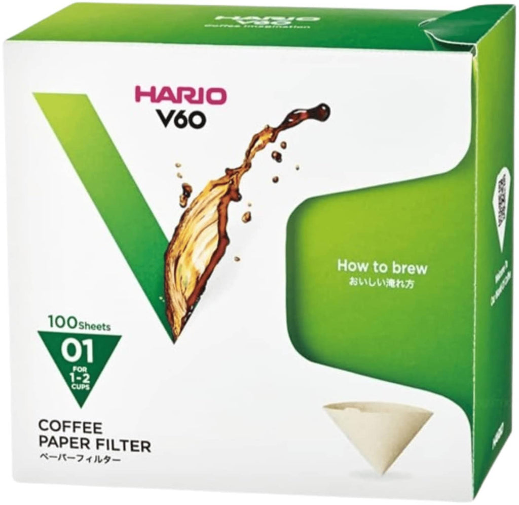 Natural paper coffee filter box, Size 01, 100 sheets
