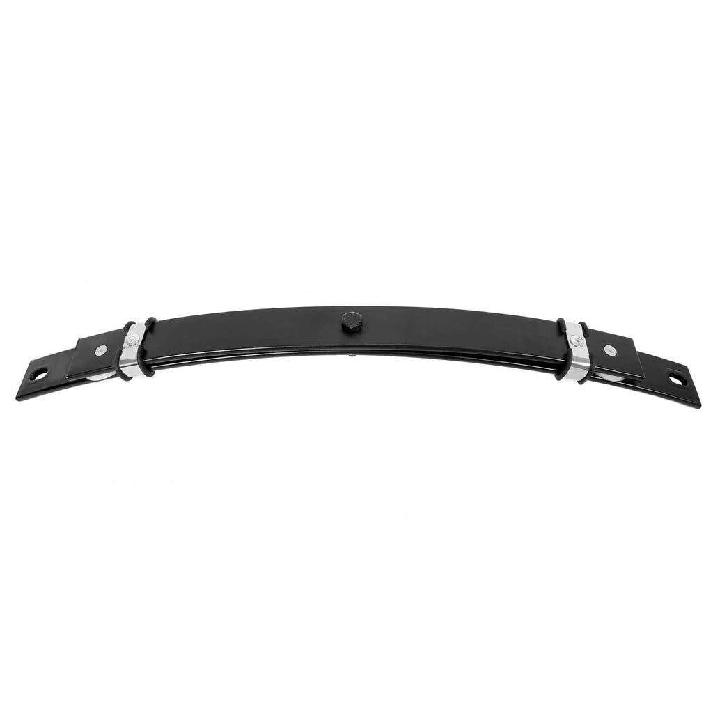 Curved black lift bar with mounting plates and bolt holes