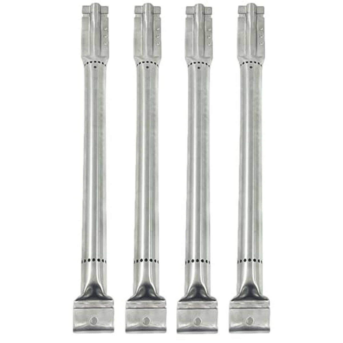 Stainless steel burner tubes, four-pack with mounting bases for gas grills