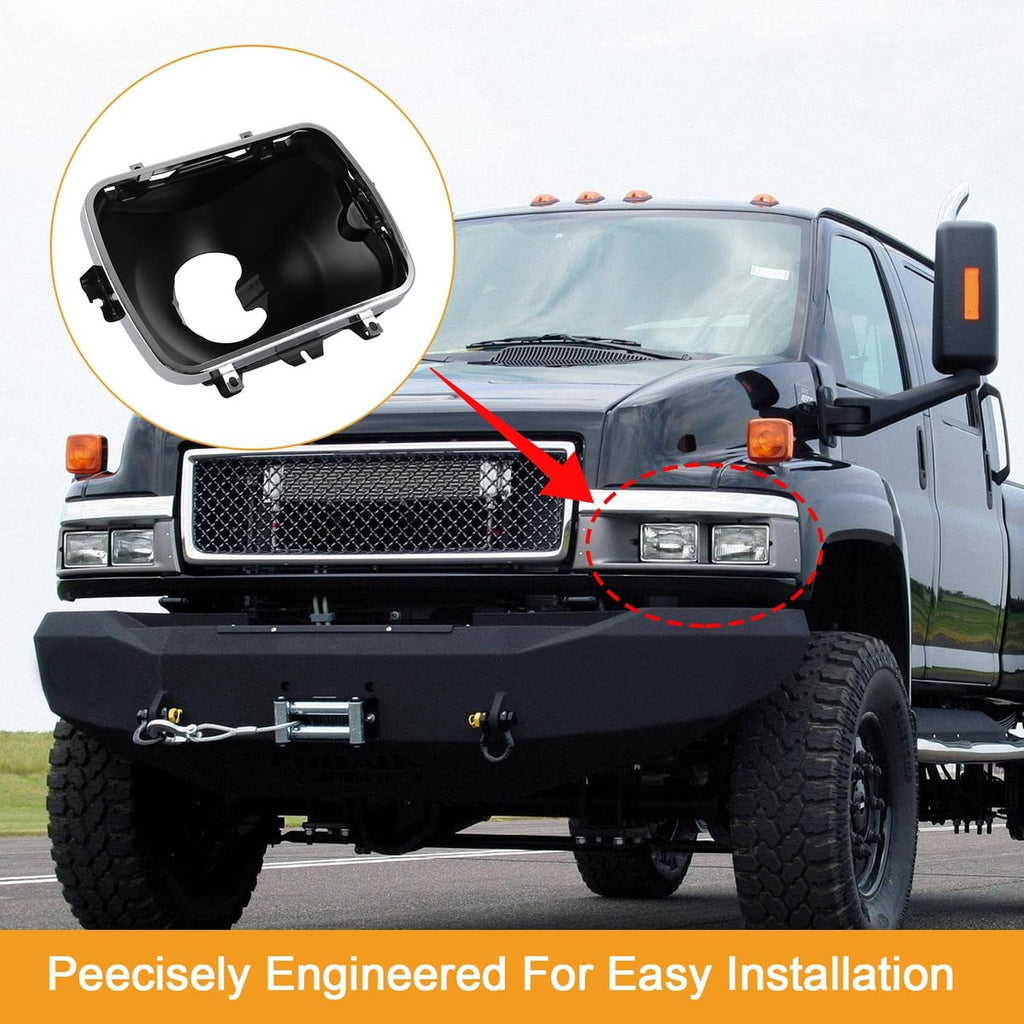 Headlight mounting bracket shown in inset and located near the headlamp housing