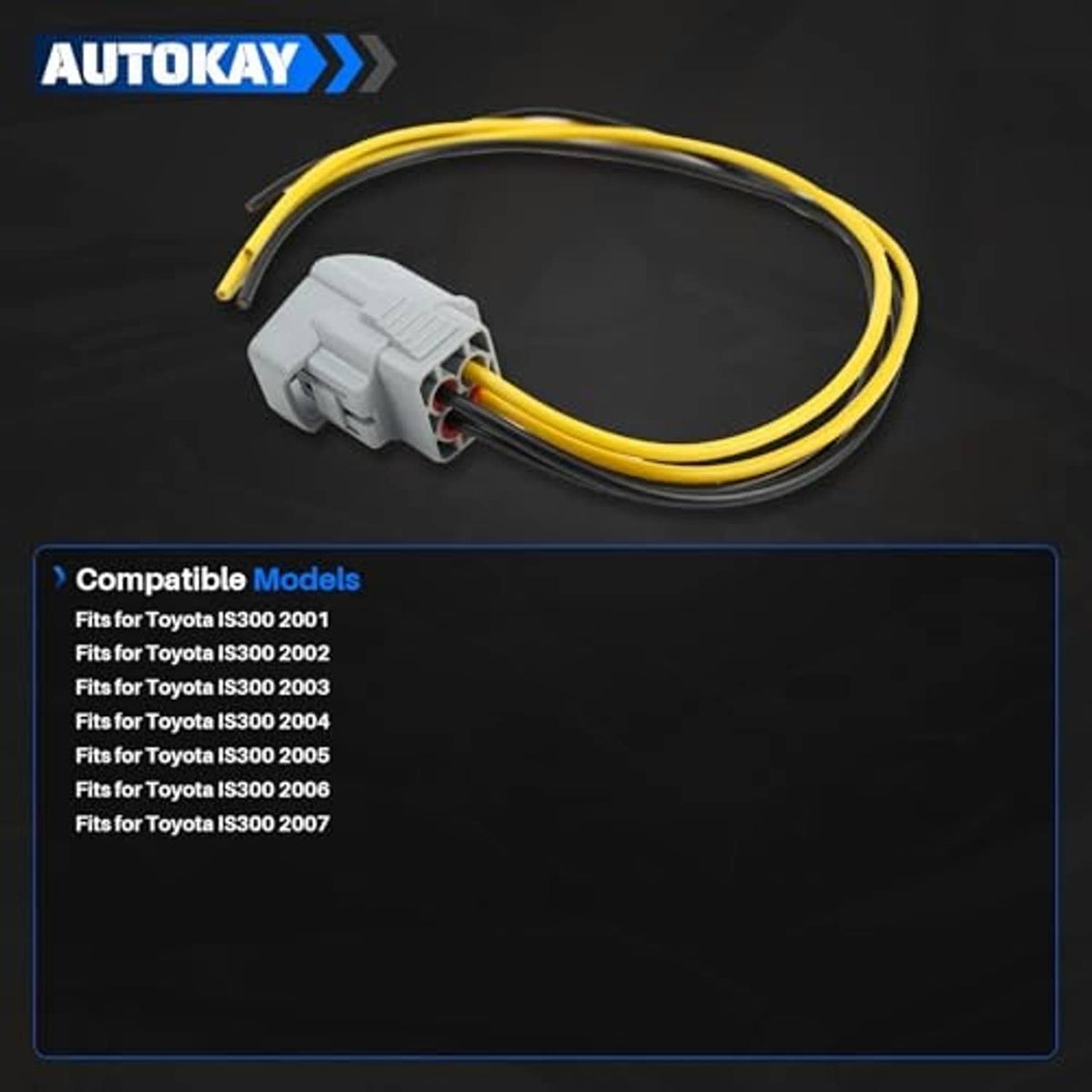 Throttle body connector pigtail with 4-pin plug and yellow/black wire leads