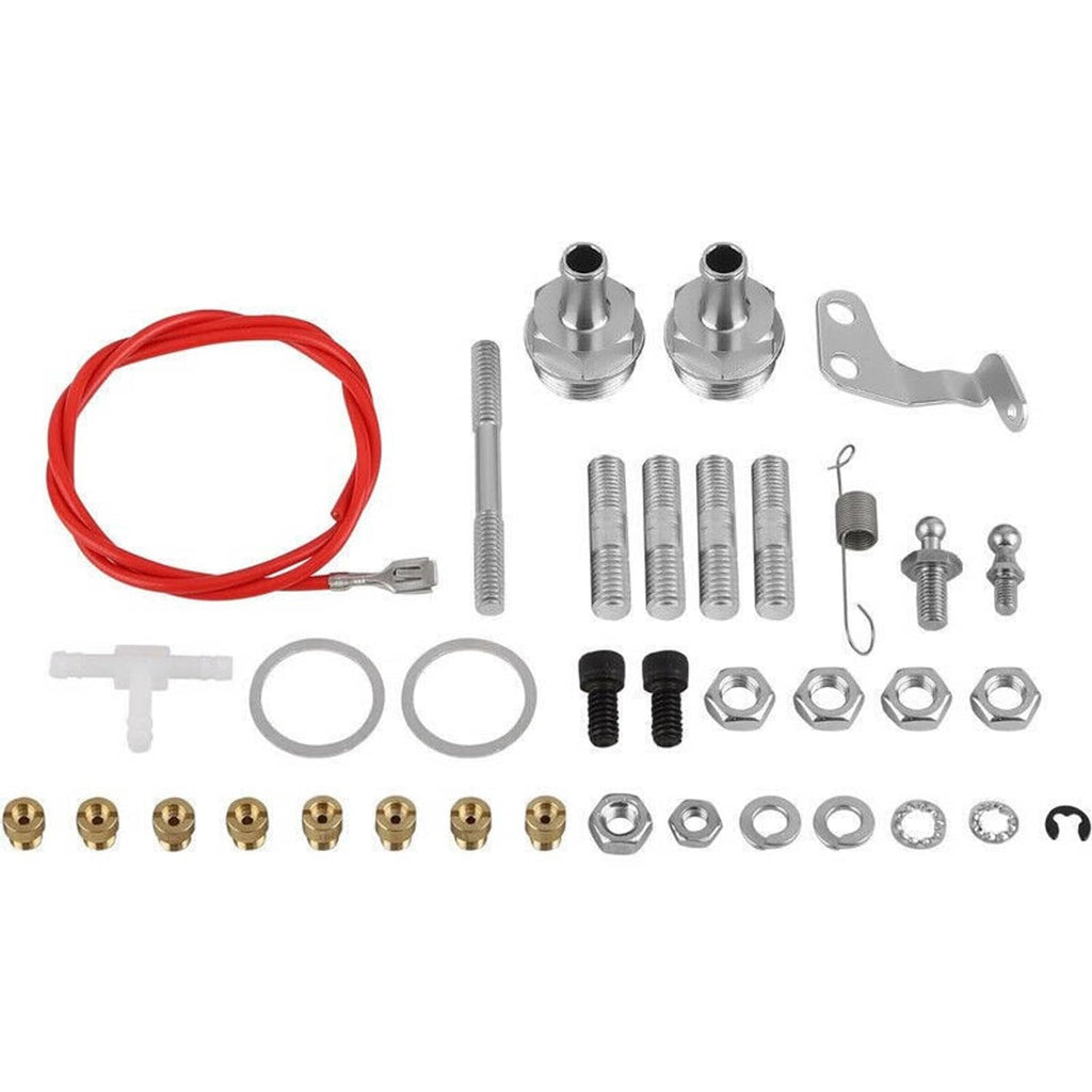 Carburetor electric choke parts and fastener kit with red wiring harness