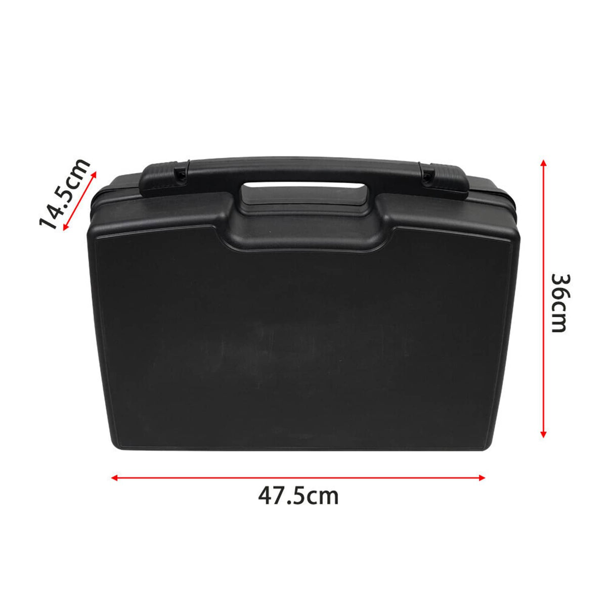 Black hard storage case for king pin press removal tool with carrying handle