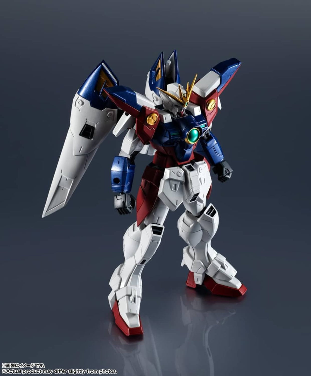 TAMASHII NATIONS Gundam action figure dynamic stance with large wing blades