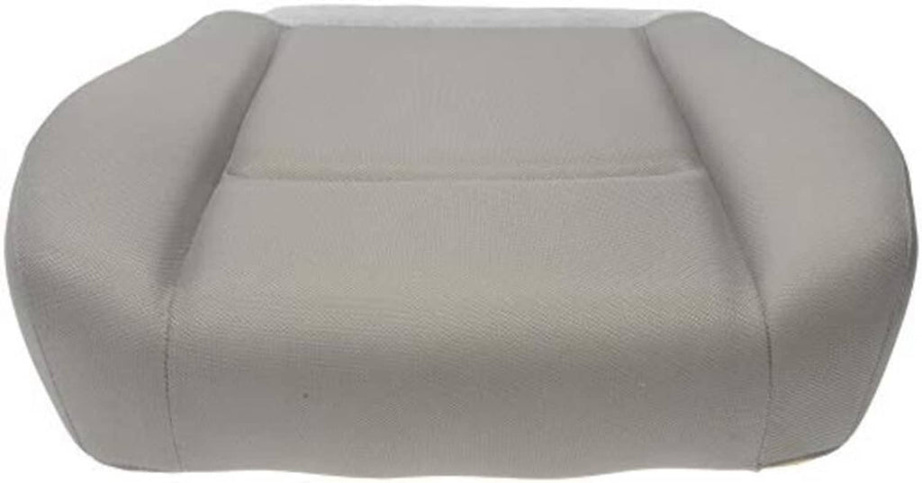 Light gray seat bottom cushion with smooth center panel and rounded edges