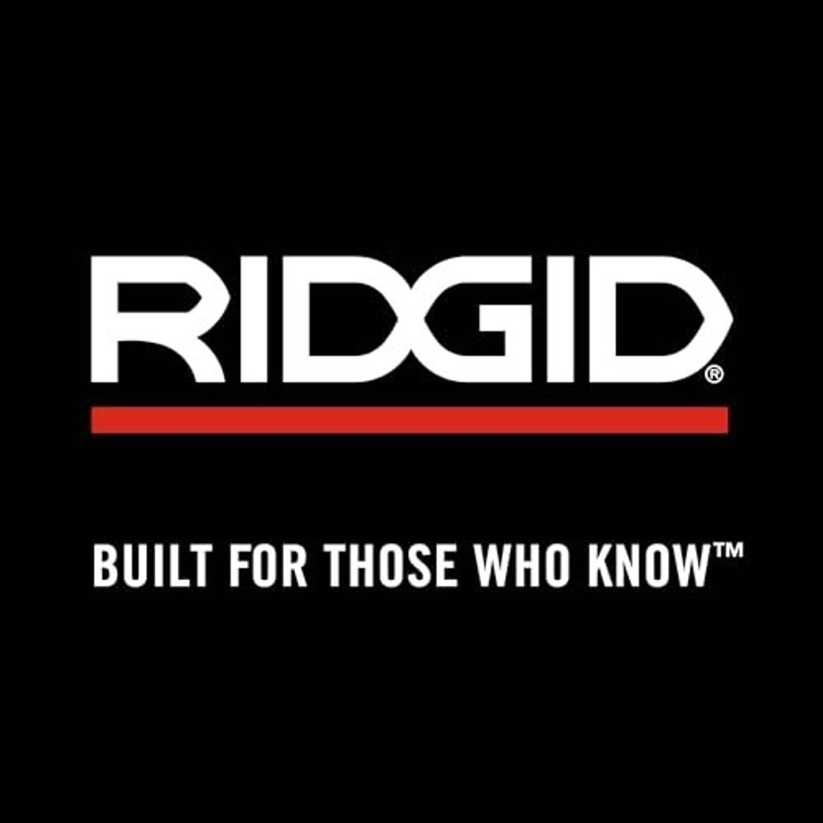 RIDGID logo with Built for those who know slogan