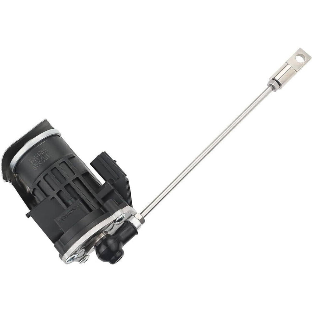 Turbo wastegate actuator with black plastic housing and long metal control rod